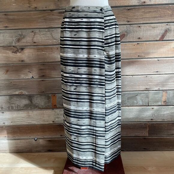 Josephine Chaus Matching Button Down Blouse Top and Wrap Skirt Size 10 EUC - Picture 10 of 12